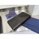 Replica Portafoglio lungo con cerniera Dior jacquard obliquo nero Imitazione Outlet Online