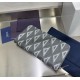 Portafoglio lungo con cerniera Dior in tela rivestita di diamanti grigio False Fatte Bene Dupe Replica Portafoglio lungo con cerniera Dior in tela rivestita di diamanti grigio Imitazione Outlet Online