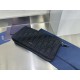 Replica Portafoglio lungo con cerniera Dior jacquard obliquo nero Imitazione Outlet Online