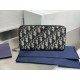 Replica Portafoglio lungo con cerniera Dior jacquard obliquo beige/nero Imitazione Outlet Online