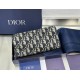 Replica Portafoglio lungo con cerniera Dior jacquard obliquo beige/nero Imitazione Outlet Online