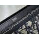 Replica Portafoglio lungo con cerniera Dior jacquard obliquo beige/nero Imitazione Outlet Online