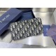 Replica Portafoglio lungo con cerniera Dior jacquard obliquo beige/nero Imitazione Outlet Online