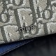 Replica Portafoglio lungo con zip Dior Saddle tela jacquard Oblique Imitazione Outlet Online