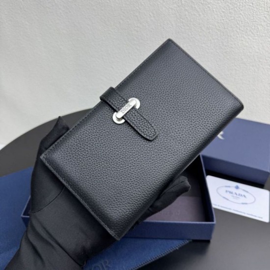 Replica Portafoglio lungo Dior Normandie Bifold nero Imitazione Outlet Online