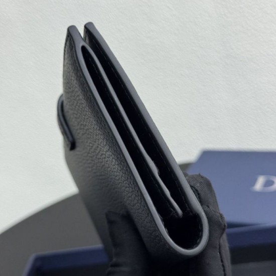 Replica Portafoglio lungo Dior Normandie Bifold nero Imitazione Outlet Online
