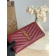 Replica Portafoglio YSL Saint Laurent Monogram Continental con cerniera Maroon Imitazione Outlet Online