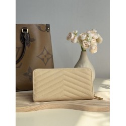 Replica Portafoglio YSL Saint Laurent Monogram Continental con cerniera Albicocca Imitazione Outlet Online