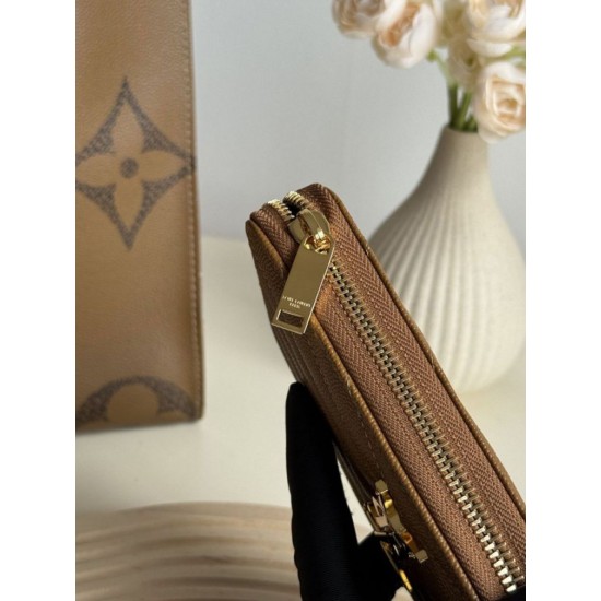 Replica Portafoglio YSL Saint Laurent Monogram Continental con cerniera Caramello Imitazione Outlet Online