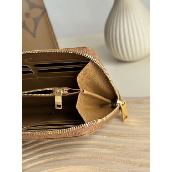 Replica Portafoglio YSL Saint Laurent Monogram Continental con cerniera Caramello Imitazione Outlet Online
