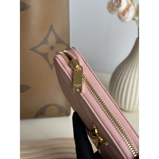 Replica Portafoglio YSL Saint Laurent Monogram Continental con cerniera Rosa Imitazione Outlet Online