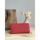Replica Portafoglio YSL Saint Laurent Monogram Continental con cerniera Rosso Imitazione Outlet Online