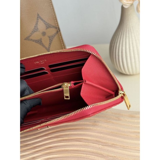 Replica Portafoglio YSL Saint Laurent Monogram Continental con cerniera Rosso Imitazione Outlet Online