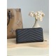 Replica Portafoglio YSL Saint Laurent Monogram Continental con cerniera Nero Oro Imitazione Outlet Online