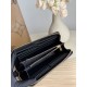 Replica Portafoglio YSL Saint Laurent Monogram Continental con cerniera Nero Oro Imitazione Outlet Online