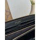 Replica Portafoglio YSL Saint Laurent Monogram Continental con cerniera Nero Oro Imitazione Outlet Online
