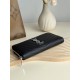 Replica Portafoglio YSL Saint Laurent Monogram Continental con cerniera Nero Argento Imitazione Outlet Online