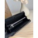 Replica Portafoglio YSL Saint Laurent Monogram Continental con cerniera Nero Argento Imitazione Outlet Online