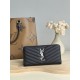 Replica Portafoglio YSL Saint Laurent Monogram Continental con cerniera Nero Argento Imitazione Outlet Online