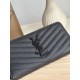Replica Portafoglio YSL Saint Laurent Monogram Continental con cerniera Nero Imitazione Outlet Online