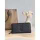 Replica Portafoglio YSL Saint Laurent Monogram Continental con cerniera Nero Imitazione Outlet Online