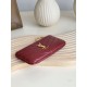 Replica Porta carte con cerniera YSL Saint Laurent Cassandre Matelassé Fragments Rosso Imitazione Outlet Online