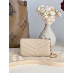 Replica Porta carte con cerniera YSL Saint Laurent Cassandre Matelassé Fragments Albicocca Imitazione Outlet Online