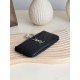Replica Porta carte con cerniera YSL Saint Laurent Cassandre Matelassé Fragments Nero Argento Imitazione Outlet Online