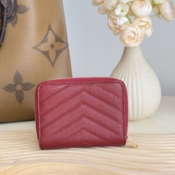 Replica Portafoglio compatto YSL Saint Laurent Cassandre Matelassé Rosso Imitazione Outlet Online