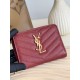 Replica Portafoglio compatto YSL Saint Laurent Cassandre Matelassé Rosso Imitazione Outlet Online