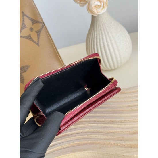 Replica Portafoglio compatto YSL Saint Laurent Cassandre Matelassé Rosso Imitazione Outlet Online