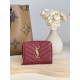 Replica Portafoglio compatto YSL Saint Laurent Cassandre Matelassé Rosso Imitazione Outlet Online