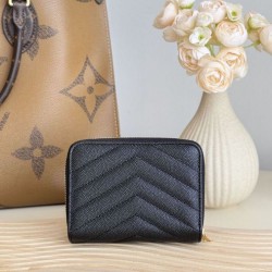 Replica Portafoglio compatto YSL Saint Laurent Cassandre Matelassé Nero Imitazione Outlet Online