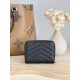 Replica Portafoglio compatto YSL Saint Laurent Cassandre Matelassé Nero Imitazione Outlet Online