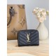 Replica Portafoglio compatto YSL Saint Laurent Cassandre Matelassé Nero Imitazione Outlet Online