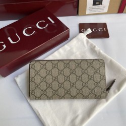 Replica Portafoglio Gucci con cerniera interna GG 856562 Marrone Imitazione Outlet Online