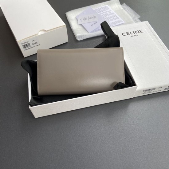 Replica Portafoglio grande Celine Triomphe Ciottoli Imitazione Outlet Online