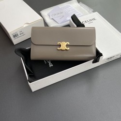 Replica Portafoglio grande Celine Triomphe Ciottoli Imitazione Outlet Online