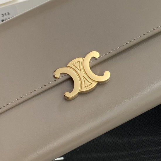 Replica Portafoglio grande Celine Triomphe Ciottoli Imitazione Outlet Online
