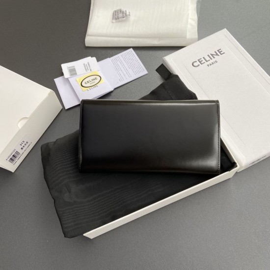 Replica Portafoglio grande Celine Triomphe Nero Imitazione Outlet Online