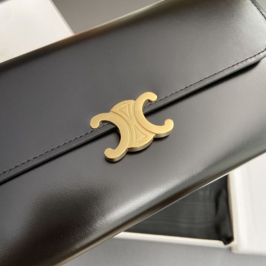 Replica Portafoglio grande Celine Triomphe Nero Imitazione Outlet Online