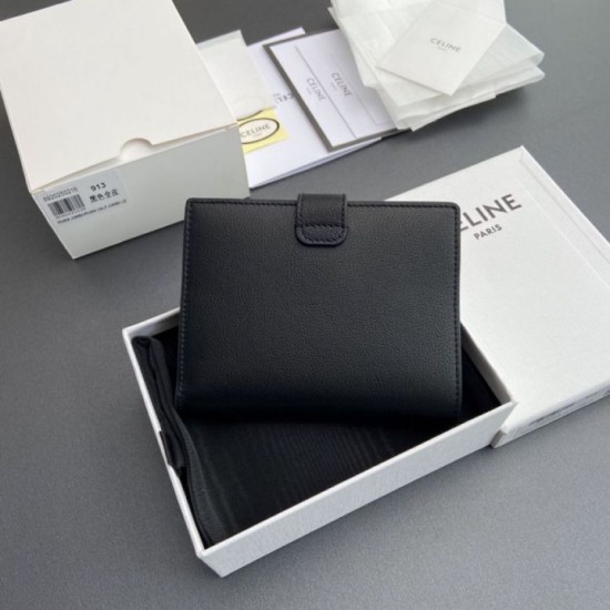 Replica Portafoglio Celine con tracolla media Nino Nero Imitazione Outlet Online