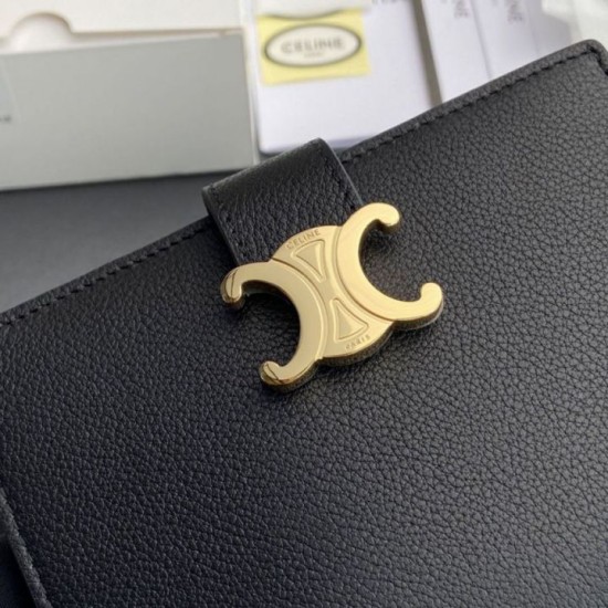 Replica Portafoglio Celine con tracolla media Nino Nero Imitazione Outlet Online