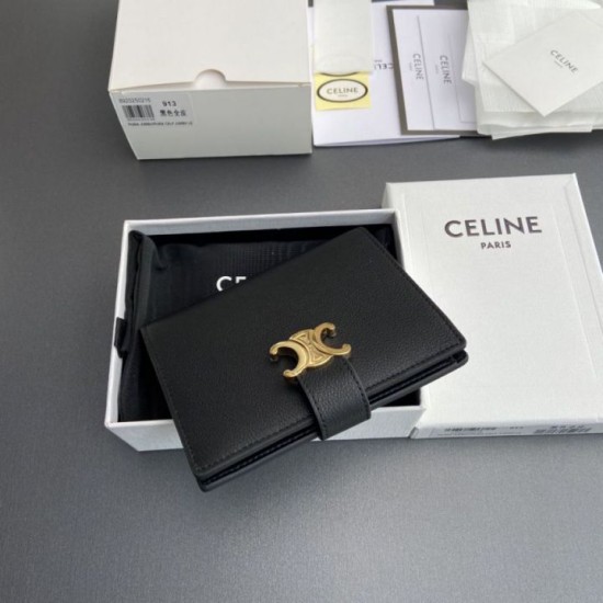 Replica Portafoglio Celine con tracolla media Nino Nero Imitazione Outlet Online