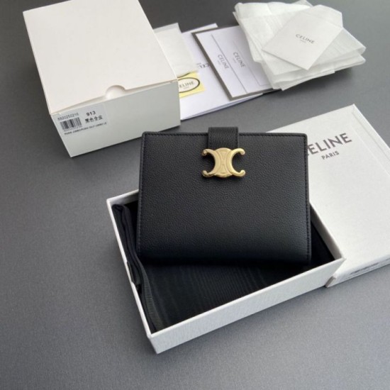 Replica Portafoglio Celine con tracolla media Nino Nero Imitazione Outlet Online