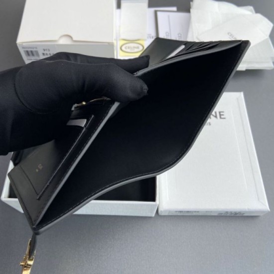 Replica Portafoglio Celine con tracolla media Nino Nero Imitazione Outlet Online