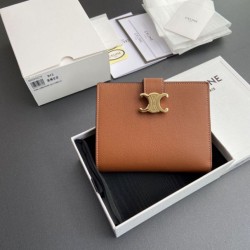 Replica Portafoglio Celine con tracolla media Nino Marrone Imitazione Outlet Online