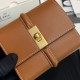 Replica Portafoglio piccolo a tre ante CELINE 16 in pelle di vitello satinata Marrone Imitazione Outlet Online