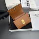 Replica Portafoglio piccolo a tre ante CELINE 16 in pelle di vitello satinata Marrone Imitazione Outlet Online