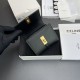 Replica Portafoglio piccolo a tre ante CELINE 16 in pelle di vitello satinata Nero Imitazione Outlet Online